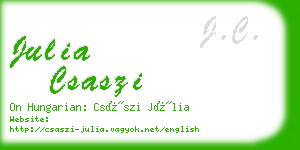 julia csaszi business card